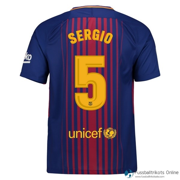 Barcelona Trikot Heim Sergio 2017-18 Fussballtrikots Günstig